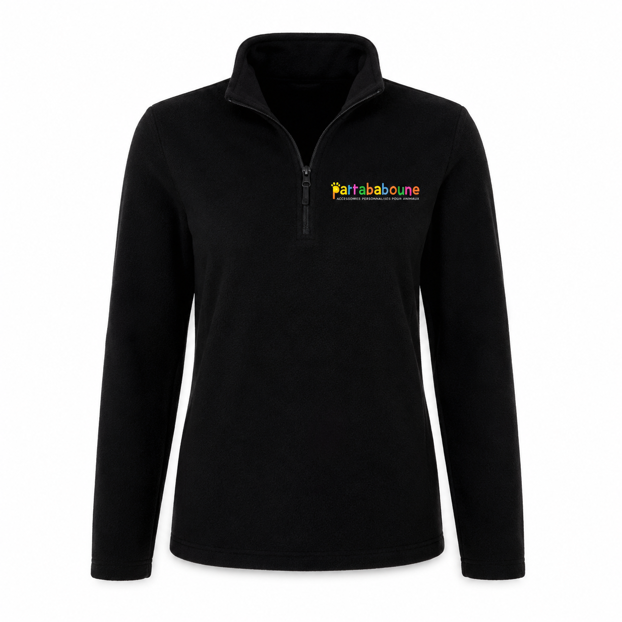 Micropolaire femme quart zip Pattababoune - Coupe slim, douce & chaude