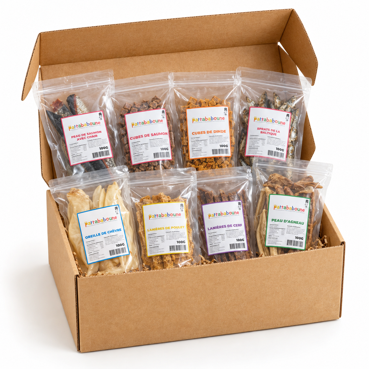 Puppy discover box 100% natural treats & chews | Pattababoune