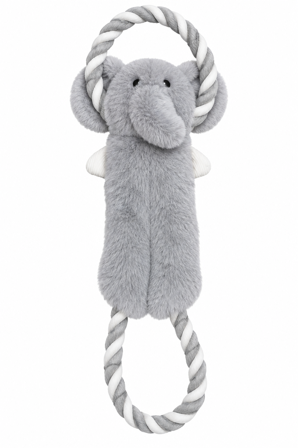 Peluche éléphant couineuse et crépitante pour chien