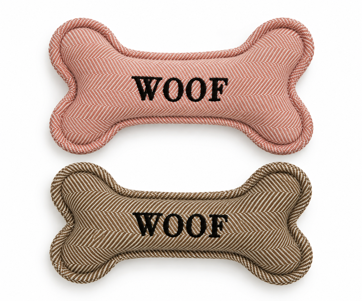 Jouet os en polyester pour chien avec pouic-pouic