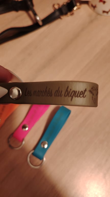Porte-clés personnalisé en biothane 16 mm