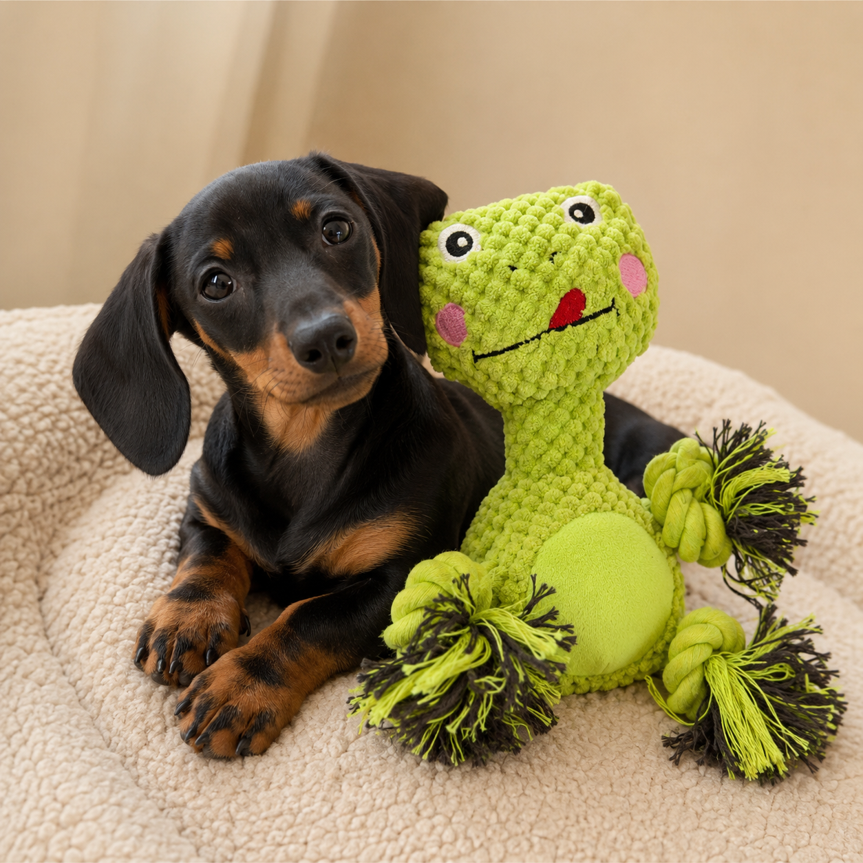 Jouet pour chien peluche grenouile et pouic pouic