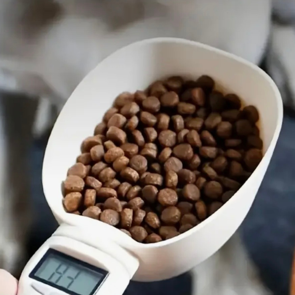 Cuillère-balance digitale pour mesurer les croquettes de votre chien ou chat