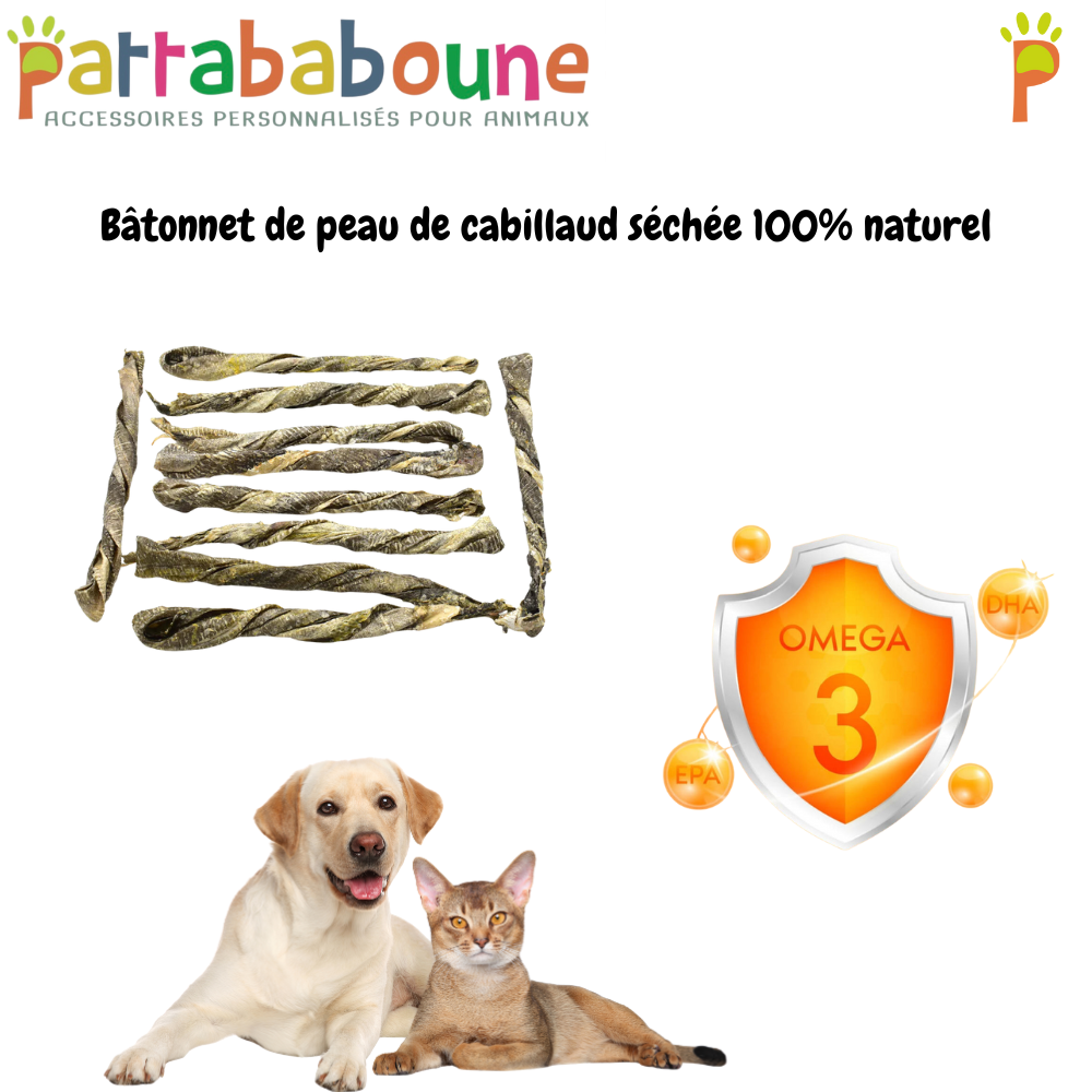 Bâtonnet de peau de cabillaud séchée