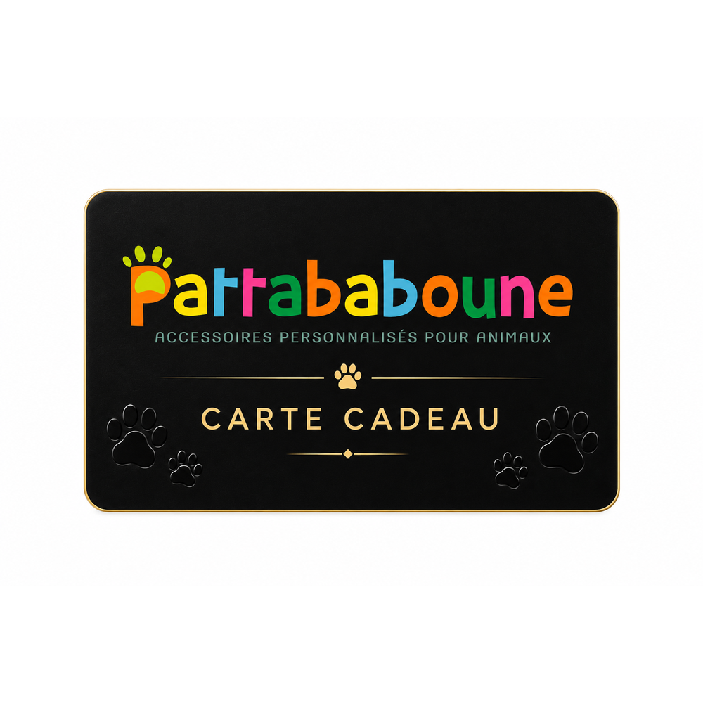 Carte cadeau chien, chat et cheval | accessoires personnalisés faits main en France