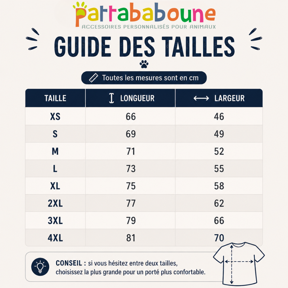 T-shirt manches courtes unisexe Pattababoune - Précommande 100% coton