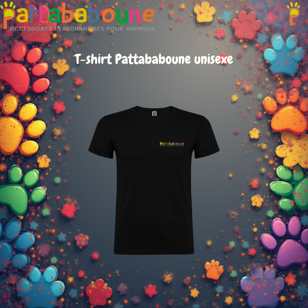 T-shirt manches courtes Pattababoune unisexe - 100% coton