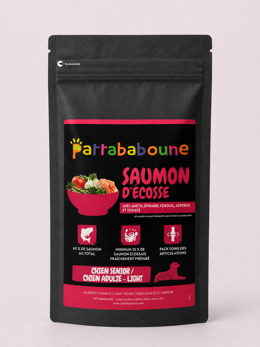 Croquettes premium saumon light d'Écosse sans céréales - Chien senior & chien adulte