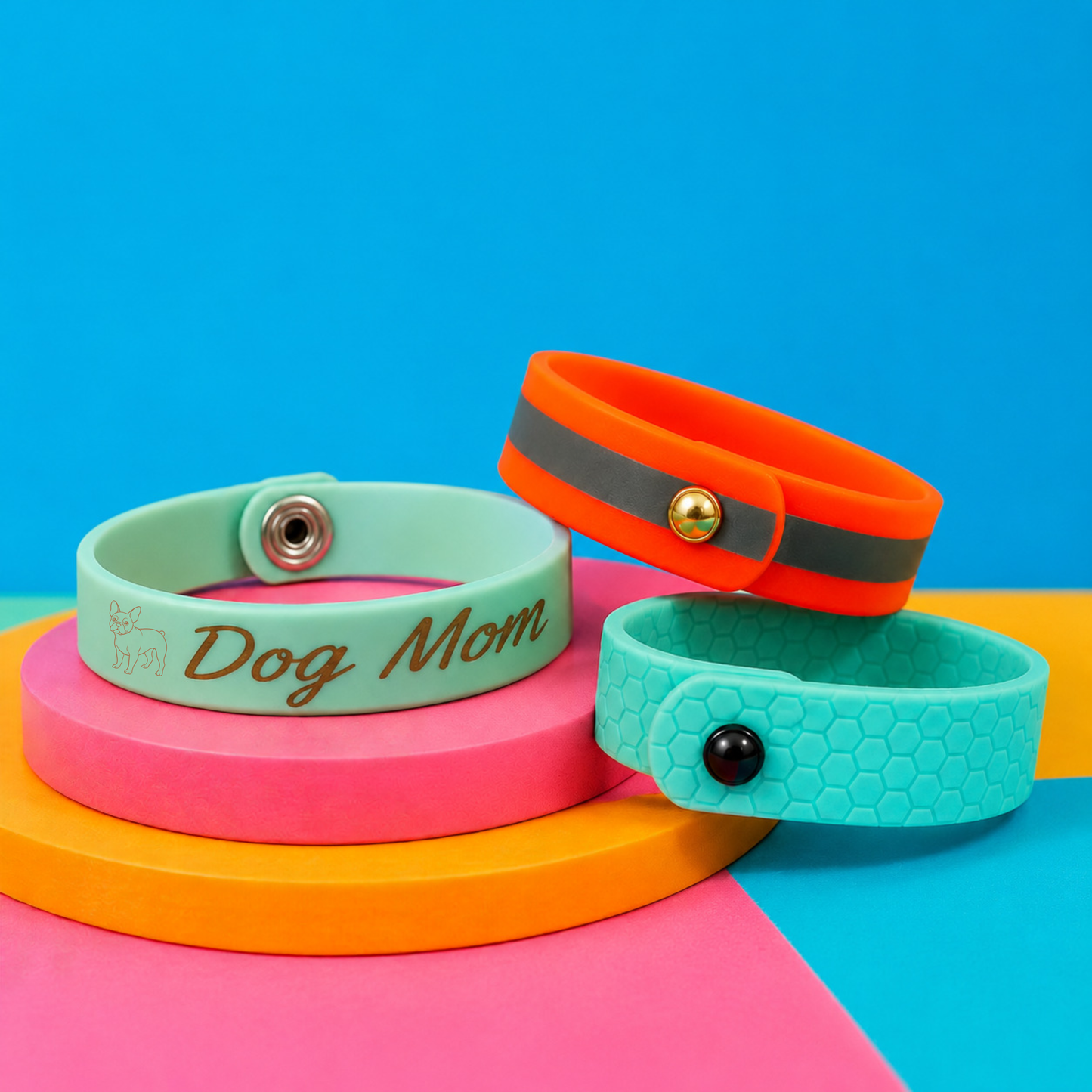 Hexa and TPU customizable bracelet 16 mm - Slip-on clasp