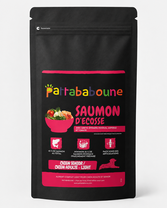Croquettes premium saumon light d'Écosse sans céréales - Chien senior & chien adulte