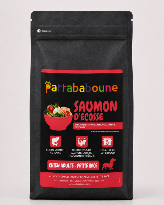 Croquettes premium saumon d'Écosse sans céréales - Chien adulte petite race