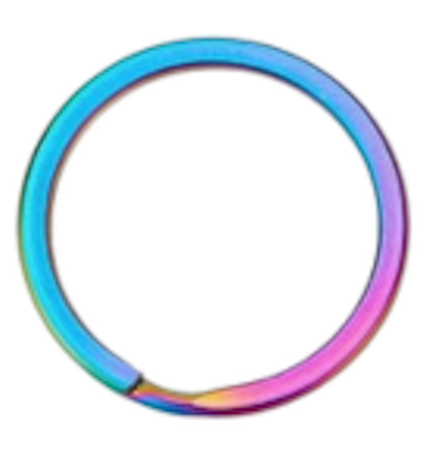 Boucle médaille arc en ciel