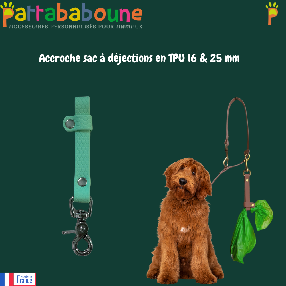 Accroche sac à déjection pour chien en hexa 16 & 25 mm