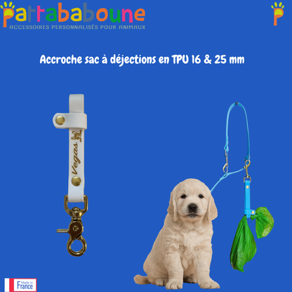 Accroche sac à déjection pour chien en TPU 16 & 25 mm