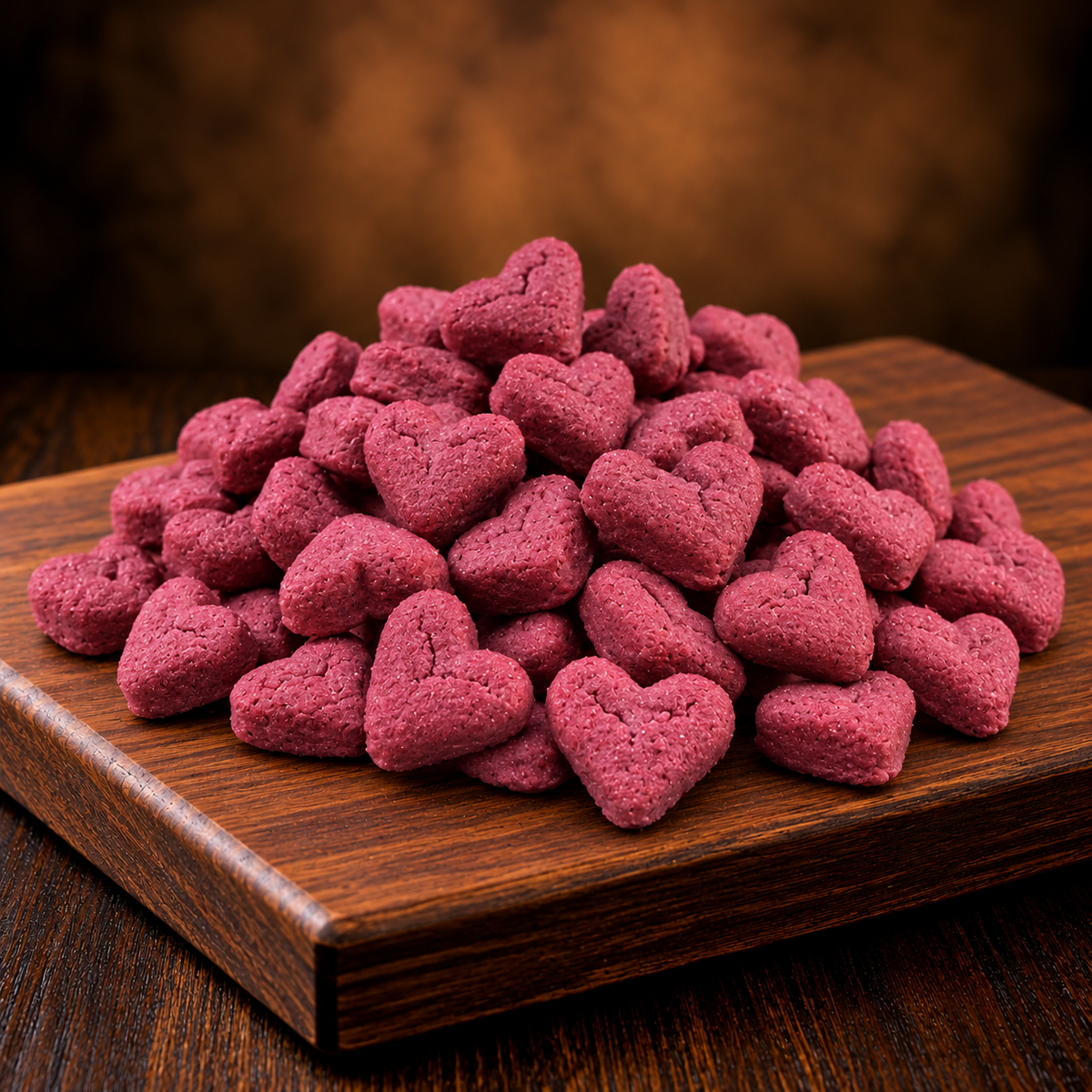 Biscuit cœur à la betterave pour chien