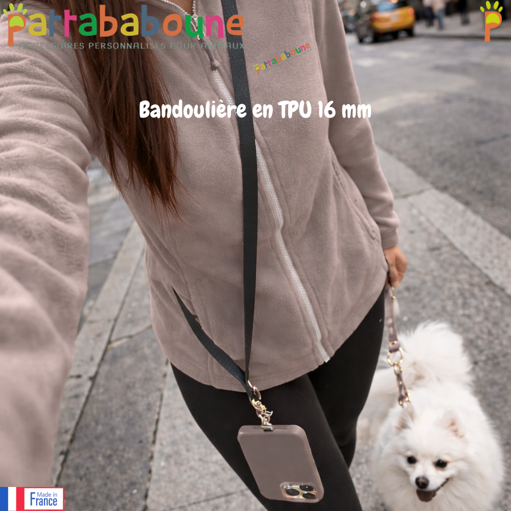 Bandoulière téléphone, porte-clés & accessoires - Mains libres - TPU 16 mm - Unisexe