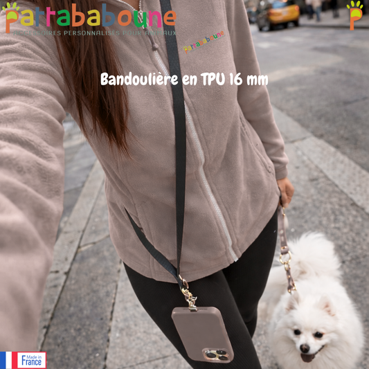 Bandoulière téléphone, porte-clés & accessoires - Mains libres - TPU 16 mm - Unisexe