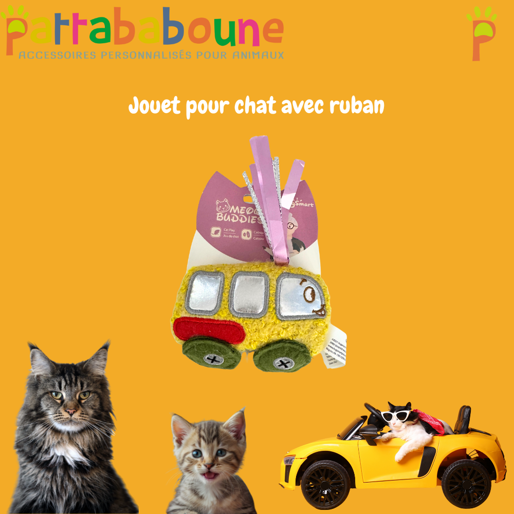 Jouet pour chat avec ruban