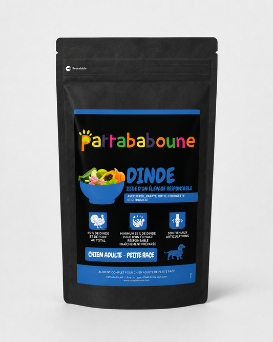 Croquettes premium dinde et porc sans céréales - Chien adulte - Petite race