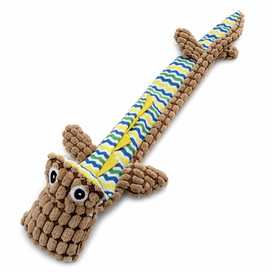 Grande peluche crocodile couineuse pour chien
