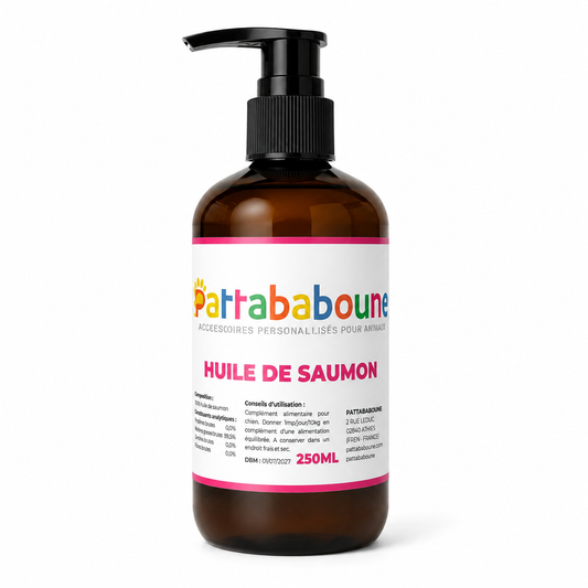 Huile de saumon chien — Oméga-3 naturelle 250ml