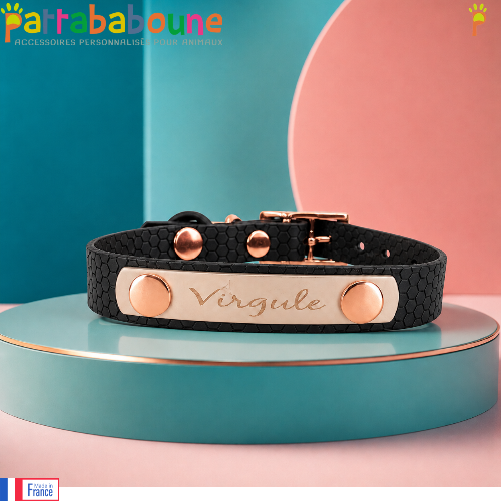 Collier personnalisé pour chien et chat - Hexa 16 mm - Spéciale Pattababoune