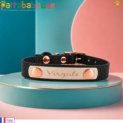 Collier personnalisé pour chien et chat - Hexa 16 mm - Spéciale Pattababoune