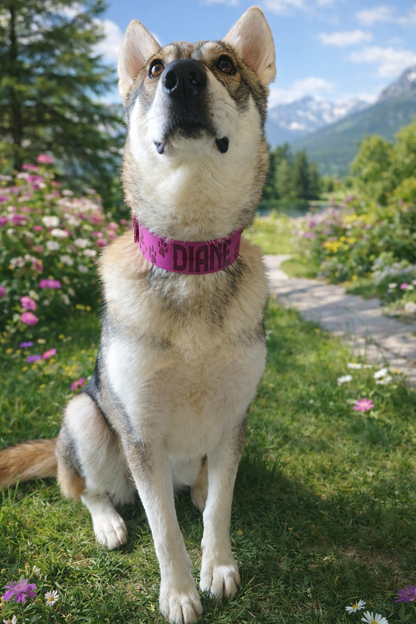 Collier personnalisé en biothane 38 mm - ultra solide & 100% personnalisable