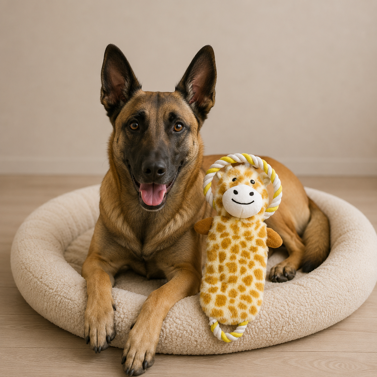 Jouet pour chien peluche et corde