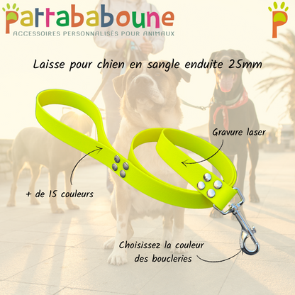 Laisse personnalisée en TPU 25 mm