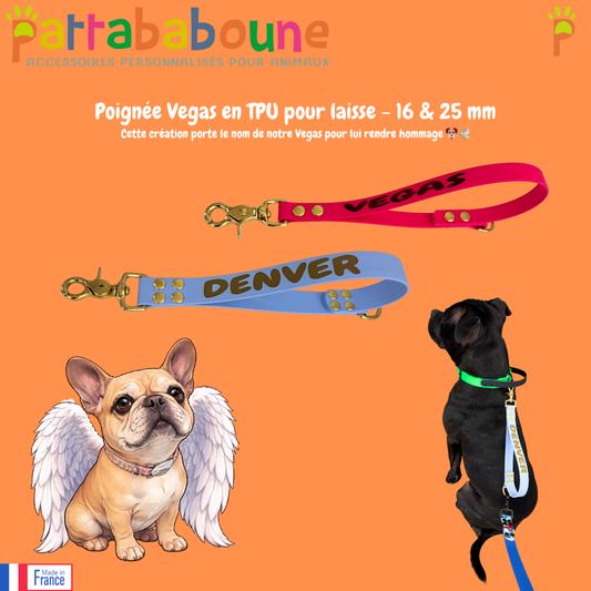 Poignée Vegas pour laisse - TPU 16 & 25 mm