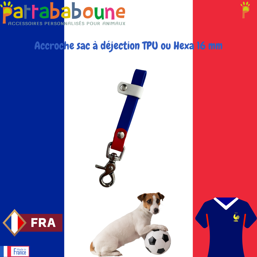Accroche sac à déjection pour chien en TPU ou hexa 16 & 25 mm
