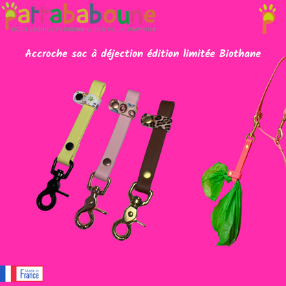 Accroche sac à déjection pour chien en biothane édition limitée 16 mm