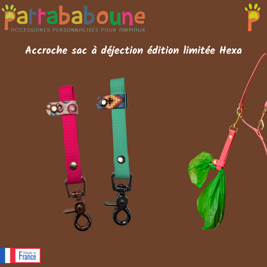 Accroche sac à déjection pour chien en Hexa édition limitée 16 mm