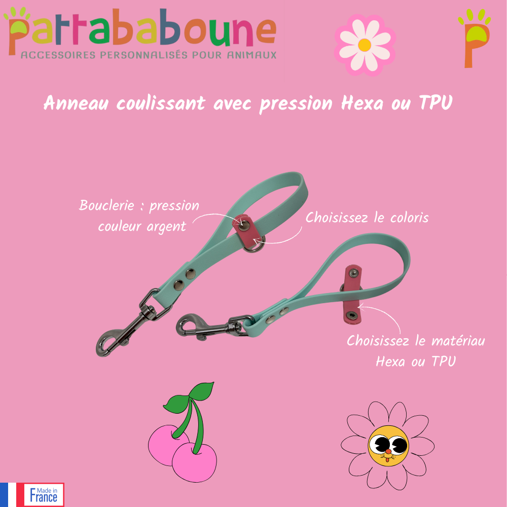 Anneau coulissant avec pression - Hexa - 16 mm