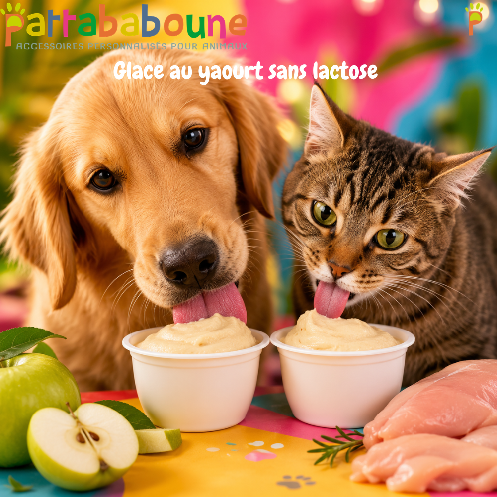 Glace au yaourt sans lactose pour chien et chat - Poulet & pomme