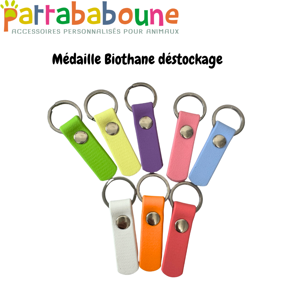 Médailles Biothane personnalisées pour chien & chat en 16 mm (déstockage)