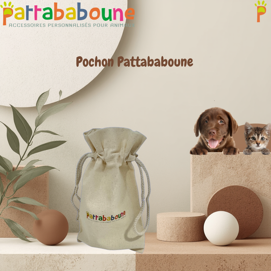 Pochon pour chien en coton - Sac accessoires chien - Pattababoune