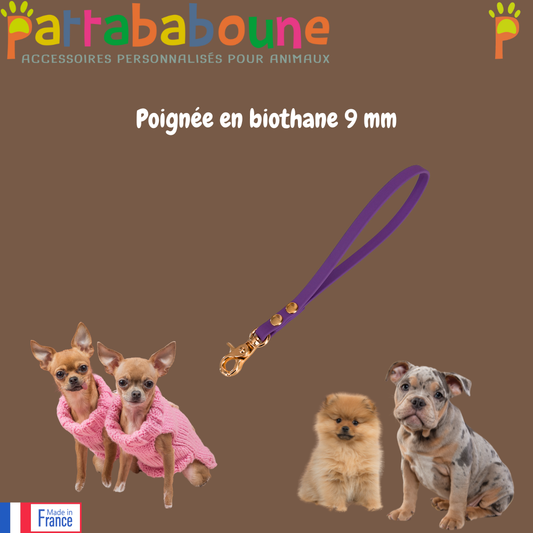 Poignée personnalisée en biothane 9 mm