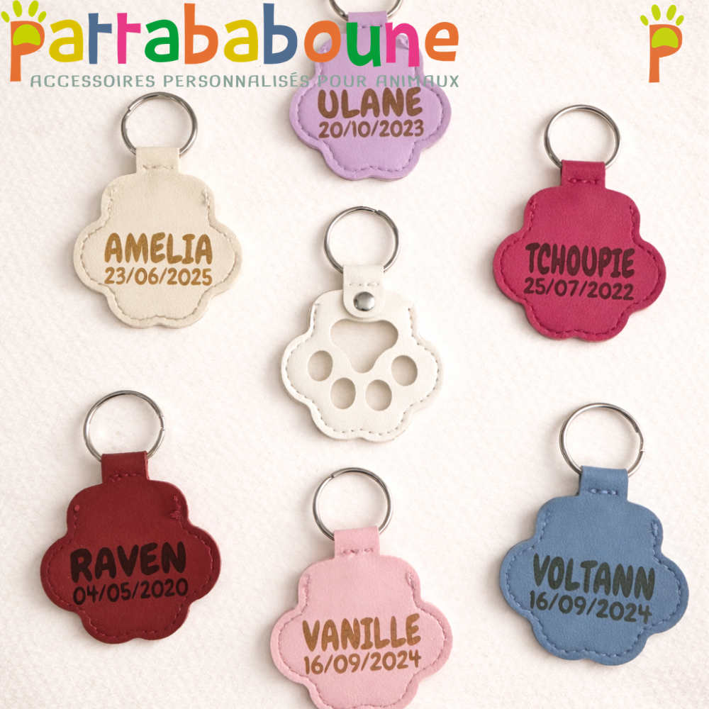 Porte-clés poils d'animaux personnalisable - Souvenir unique avec option gravure laser