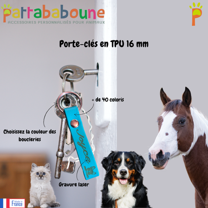 Porte-clés personnalisé en TPU 16 mm