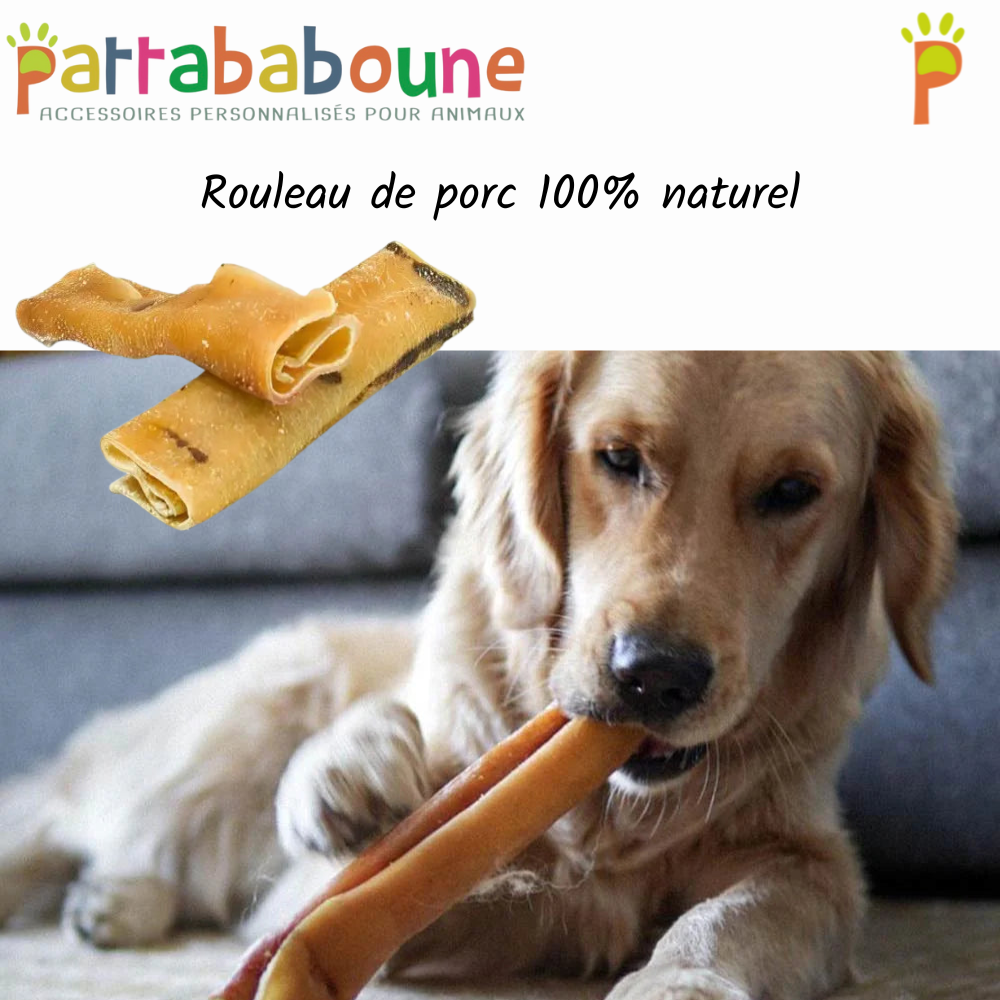 Rouleau de porc pour chien 100 % naturel