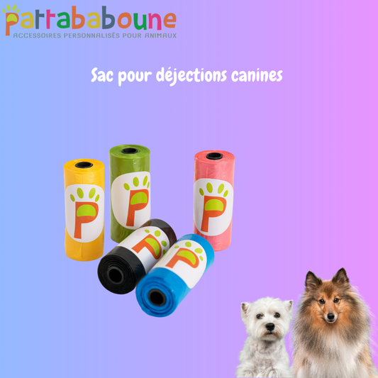Sacs pour déjections canines - rouleaux colorés