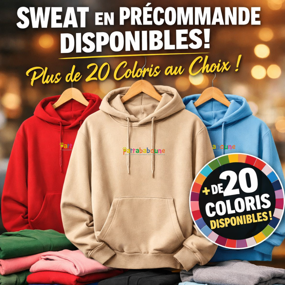 Sweat à capuche unisexe Pattababoune - Précommande