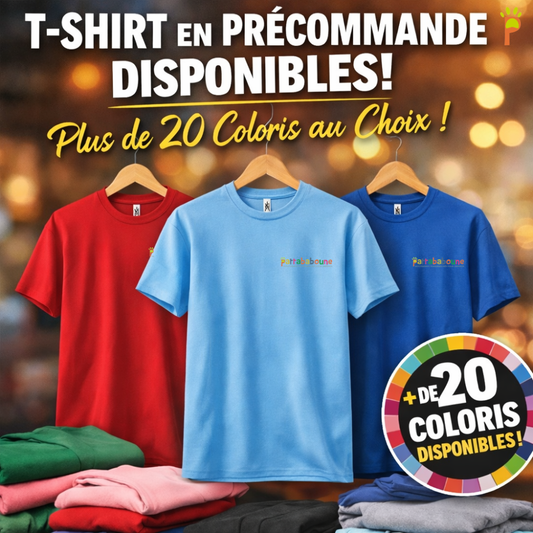 T-shirt manches courtes unisexe Pattababoune - Précommande 100% coton